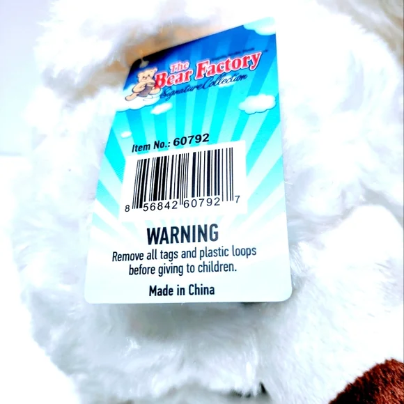 The Bear Factory Signature Collection White 13" Polar Bear Stuffed Plush Toy - Picture 7 of 8